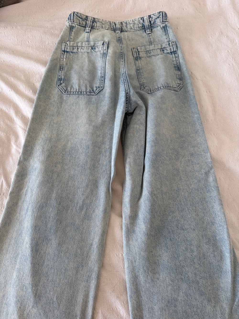 Free People Light Wash Wide-Leg Jeans - Picture 5 of 5